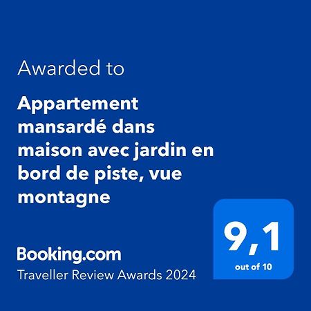 Appartement mansardé dans maison avec jardin en bord de piste, vue montagne Les Houches Esterno foto