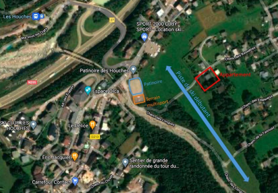 Appartement mansardé dans maison avec jardin en bord de piste, vue montagne Les Houches Esterno foto